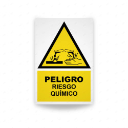 Rótulo de Atención - Peligro Riesgo Químico | Cod. AD-118, Señales de Atención