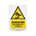 Rótulo de Atención - Atención Peligro de Caídas | Cod. AD-160, Señales de Atención