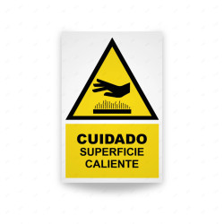 Rótulo de Atención - Cuidado Superficie Caliente | Cod. AD-161, Señales de Atención