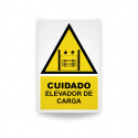 Rótulo de Atención - Cuidado Elevador de Carga | Cod. AD-162, Señales de Atención