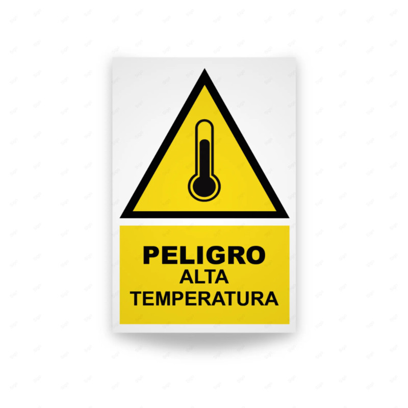 Rótulo de Atención - Peligro Alta Temperatura | Cod. AD-165, Señales de Atención