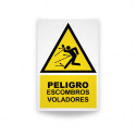 Rótulo de Atención - Peligro Escombros Voladores | Cod. AD-102