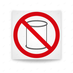 Rótulo de Prohibición - Prohibido utilizar los envases como recipientes | Cod. PR-030