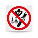 Rótulo de Prohibición - Prohibido el ingreso con joyas | Cod. PR-044