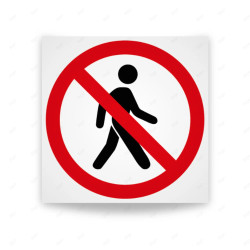 Rótulo de Prohibición - Prohibido el paso a personas no autorizadas| Cod. PR-045