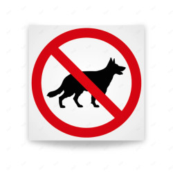 Rótulo de Prohibición - Prohibido el ingreso con animales | Cod. PR-051