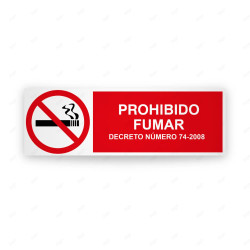 Rótulo de Prohibición - Prohibido fumar | Cod. PR-200