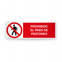 Rótulo de Prohibición - Prohibido el paso de peatones | Cod. PR-211