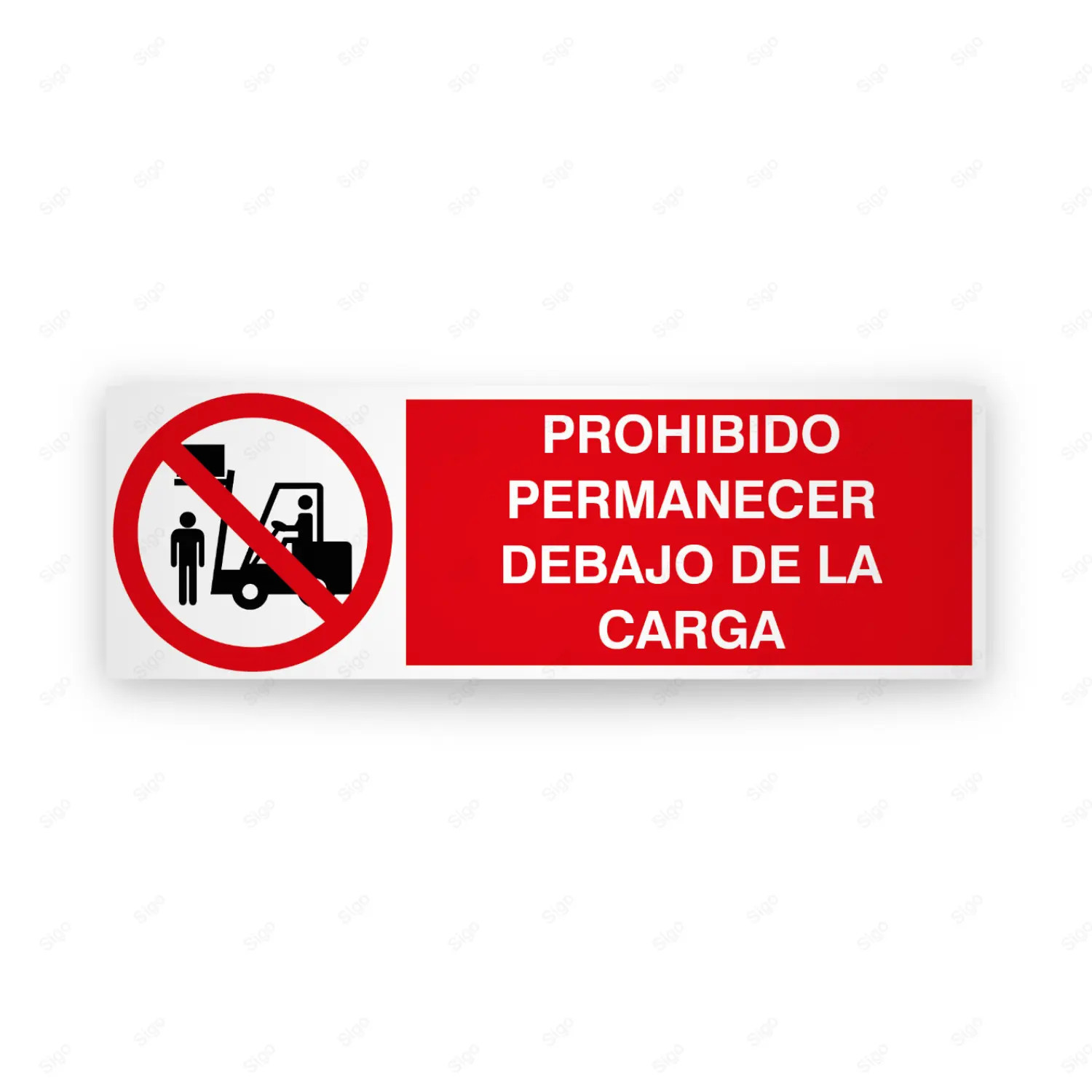 Rótulo de Prohibición - Prohibido permanecer debajo de la carga | Cod ...