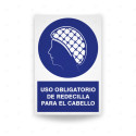 Rótulo de Obligación - Uso obligatorio de redecilla para el cabello | Cod. OB-173, Señales de Obligación