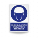 Rótulo de Obligación - Uso obligatorio de casco de seguridad | Cod. OB-102