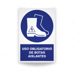 Rótulo de Obligación - Uso obligatorio de botas aislantes| Cod. OB-105