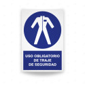 Rótulo de Obligación - Uso obligatorio de traje de seguridad | Cod. OB-101