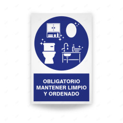 Rótulo de Obligación - Obligatorio mantener limpio y ordenado | Cod. OB-154, Señales de Obligación