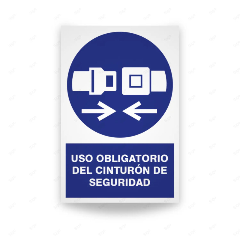 Rótulo de Obligación - Uso obligatorio de cinturón de seguridad| Cod. OB-51, Señales de Obligación