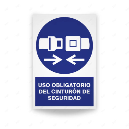 Rótulo de Obligación - Uso obligatorio de cinturón de seguridad| Cod. OB-51, Señales de Obligación