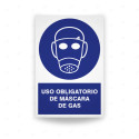 Rótulo de Obligación -  Uso obligatroio de máscara de gas | Cod. OB-119