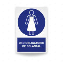 ‣ Rótulo Obl: Uso obligatorio de delantal | SIGO