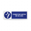 Rótulo de Obligación - Conectar antes de su uso | Cod. OB-259