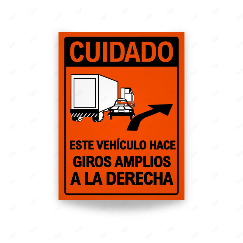 ‣ Rótulo Transporte Pesado - Vehículo Giros Amplios | SIGO