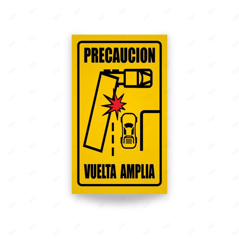 ‣ Rótulo Transporte Pesado - Precaución... | SIGO