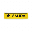 Rótulo Vial Direccional para Sótano o Estacionamientos -Salida Flecha Lado Izquierdo Amarillo| Cod. VDIR-1122