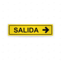 Rótulo Vial Direccional para Sótano o Estacionamientos -Salida Flecha Lado Derecho Amarillo| Cod. VDIR-1123