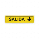Rótulo Vial Direccional para Sótano o Estacionamientos -Salida Flecha Lado Abajo Amarillo| Cod. VDIR-1125