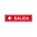 Rótulo Vial Direccional para Sótano o Estacionamientos - Salida Flecha Izquierda Rojo | Cod. VDIR-1132