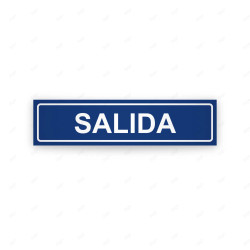 Rótulo Vial Direccional para Sótano o Estacionamientos - Salida Azul| Cod. VDIR-1141
