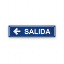 Rótulo Vial Direccional para Sótano o Estacionamientos - Salida Flecha Lado Izquierda Azul| Cod. VDIR-1142
