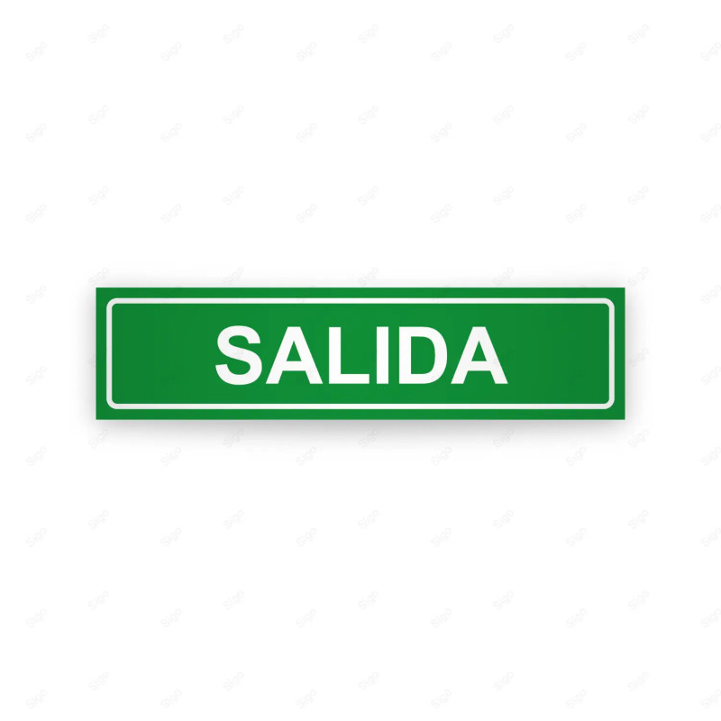 Rótulo Vial Direccional para Sótano o Estacionamientos - Salida Verde | Cod. VDIR-1151