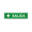 Rótulo Vial Direccional para Sótano o Estacionamientos - Salida Flecha Lado Izquierdo Verde | Cod. VDIR-1152