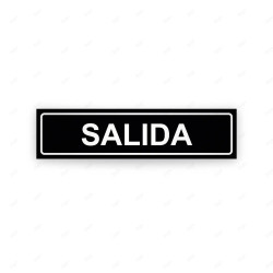 Rótulo Vial Direccional para Sótano o Estacionamientos - Salida Negro | Cod. VDIR-1161