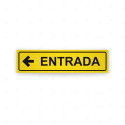Rótulo Vial Direccional para Sótano o Estacionamientos - Entrada Flecha Lado Izquierdo| Cod. VDIR-1222