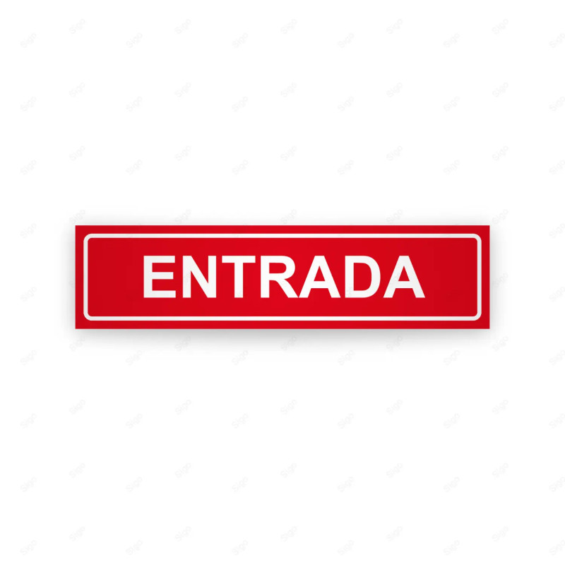 Rótulo Vial Direccional para Sótano o Estacionamientos - Entrada Rojo | Cod.  VDIR-1231