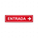 Rótulo Vial Direccional para Sótano o Estacionamientos - Entrada Flecha Lado Derecho Rojo | Cod.  VDIR-1233