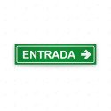 Rótulo Vial Direccional para Sótano o Estacionamientos - Entrada Flecha Lado Derecho Verde | Cod. VDIR-1253