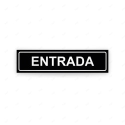 Rótulo Vial Direccional para Sótano o Estacionamientos - Entrada Negro| Cod. VDIR-1261