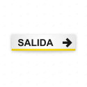 Rótulo Vial Direccional para Sótano o Estacionamientos - Salida Flecha Lado Derecho Línea Amarilla | Cod. VDIR-2122