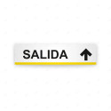 Rótulo Vial Direccional para Sótano o Estacionamientos - Salida Flecha Lado Arriba  Línea Amarilla | Cod. VDIR-2123