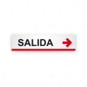 Rótulo Vial Direccional para Sótano o Estacionamientos - Salida Flecha Lado Derecho Línea Roja| Cod. VDIR-2132