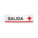 Rótulo Vial Direccional para Sótano o Estacionamientos - Salida Flecha Lado Arriba Línea Roja| Cod. VDIR-2133