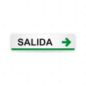 Rótulo Vial Direccional para Sótano o Estacionamientos - Salida Flecha Lado Derecho Línea Verde| Cod. VDIR-2152