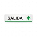 Rótulo Vial Direccional para Sótano o Estacionamientos - Salida Flecha Lado Arriba Línea Verde| Cod. VDIR-2153