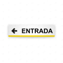 Rótulo Vial Direccional para Sótano o Estacionamientos - Salida Flecha Lado Izquierdo Línea Amarilla | Cod. VDIR-2221