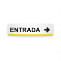 Rótulo Vial Direccional para Sótano o Estacionamientos - Salida Flecha Lado Derecho Línea Amarilla | Cod. VDIR-2222