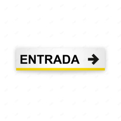 Rótulo Vial Direccional para Sótano o Estacionamientos - Salida Flecha Lado Derecho Línea Amarilla | Cod. VDIR-2222