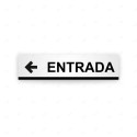 Rótulo Vial Direccional para Sótano o Estacionamientos - Entrada Flecha Lado Izquierdo Línea Negra| Cod. VDIR-2261