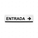Rótulo Vial Direccional para Sótano o Estacionamientos - Entrada Flecha Lado Derecho Línea Negra| Cod. VDIR-2262